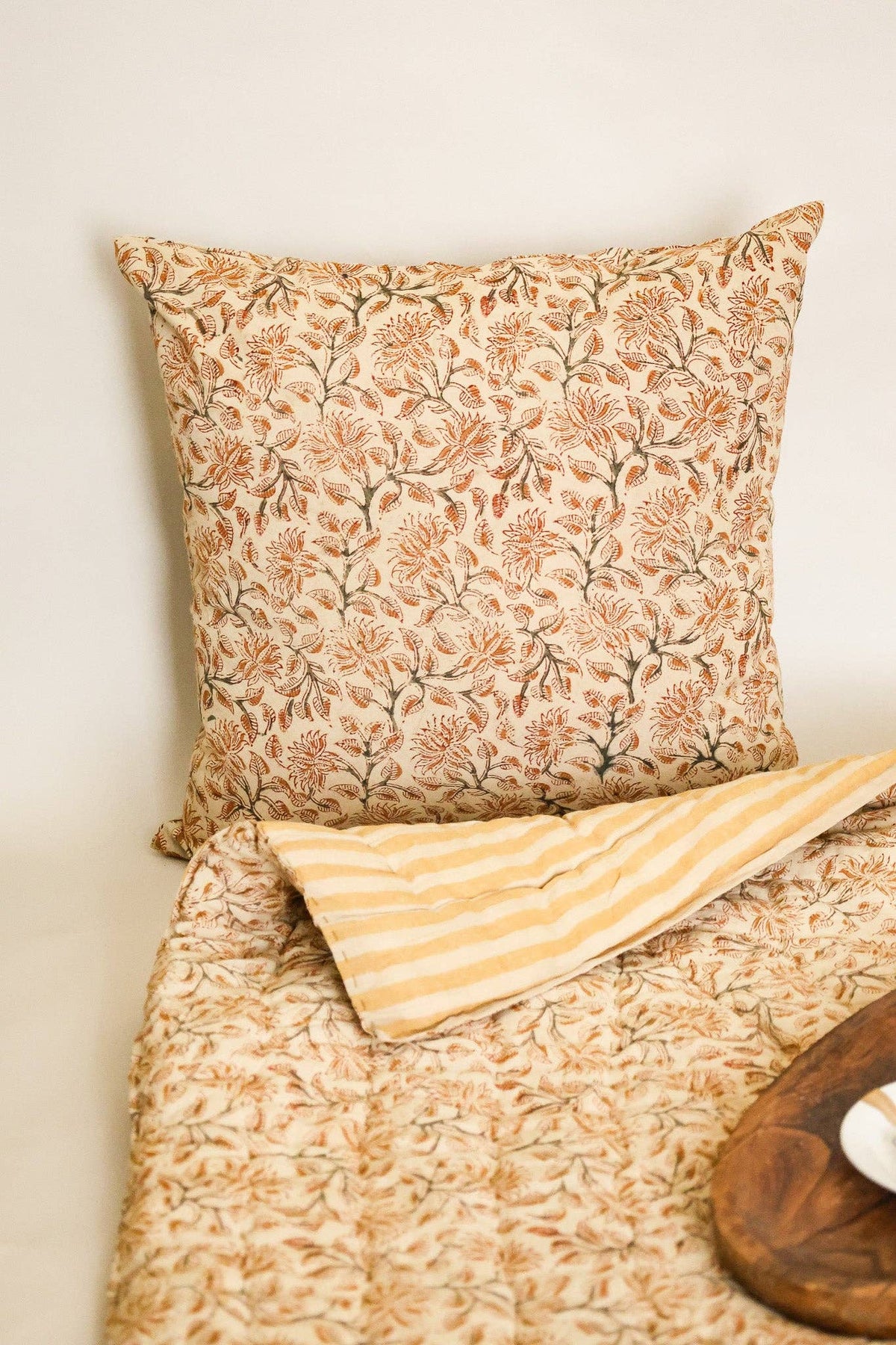 Ochre Grove Reversible Cotton Quilt: King