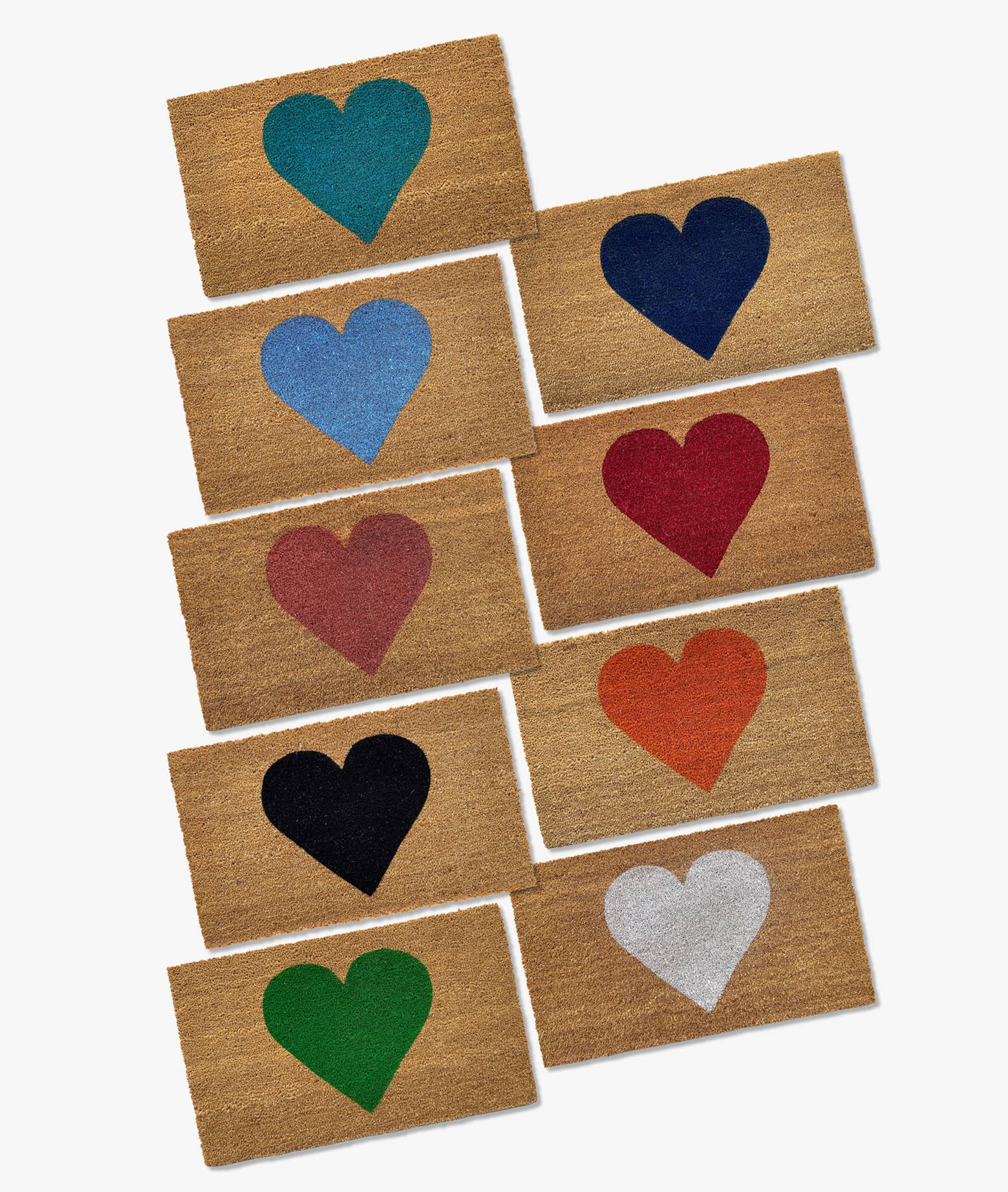Heart Doormat: Red / 17" x 29"