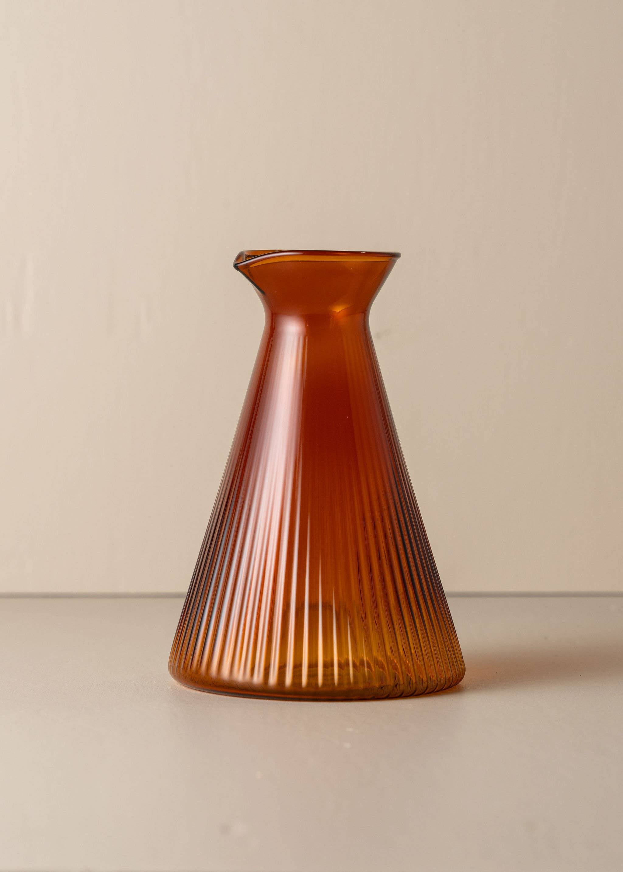 Kairos Angular Carafe | Dark Amber
