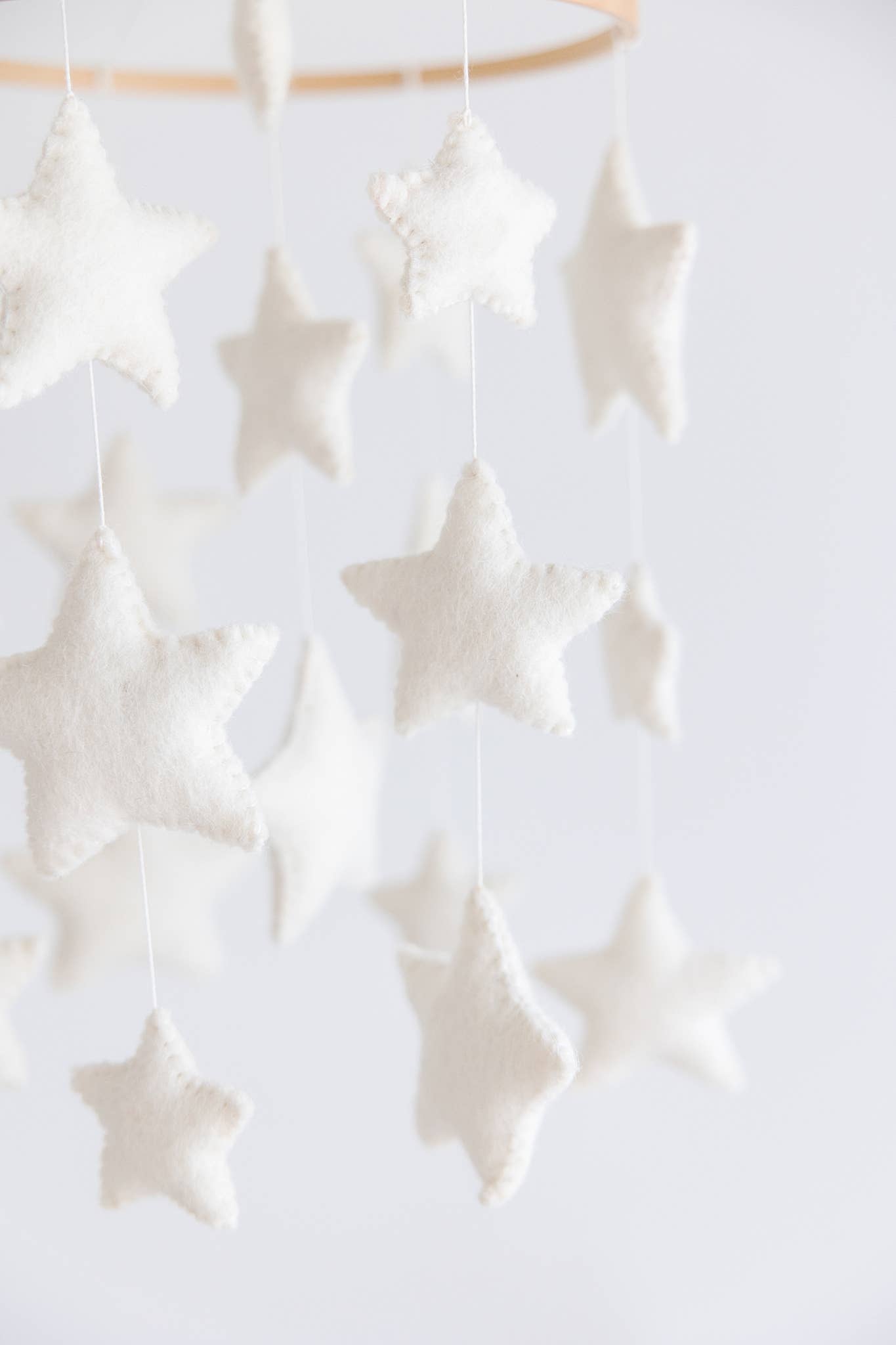 White Star Crib Mobile - Handmade Baby Gifts