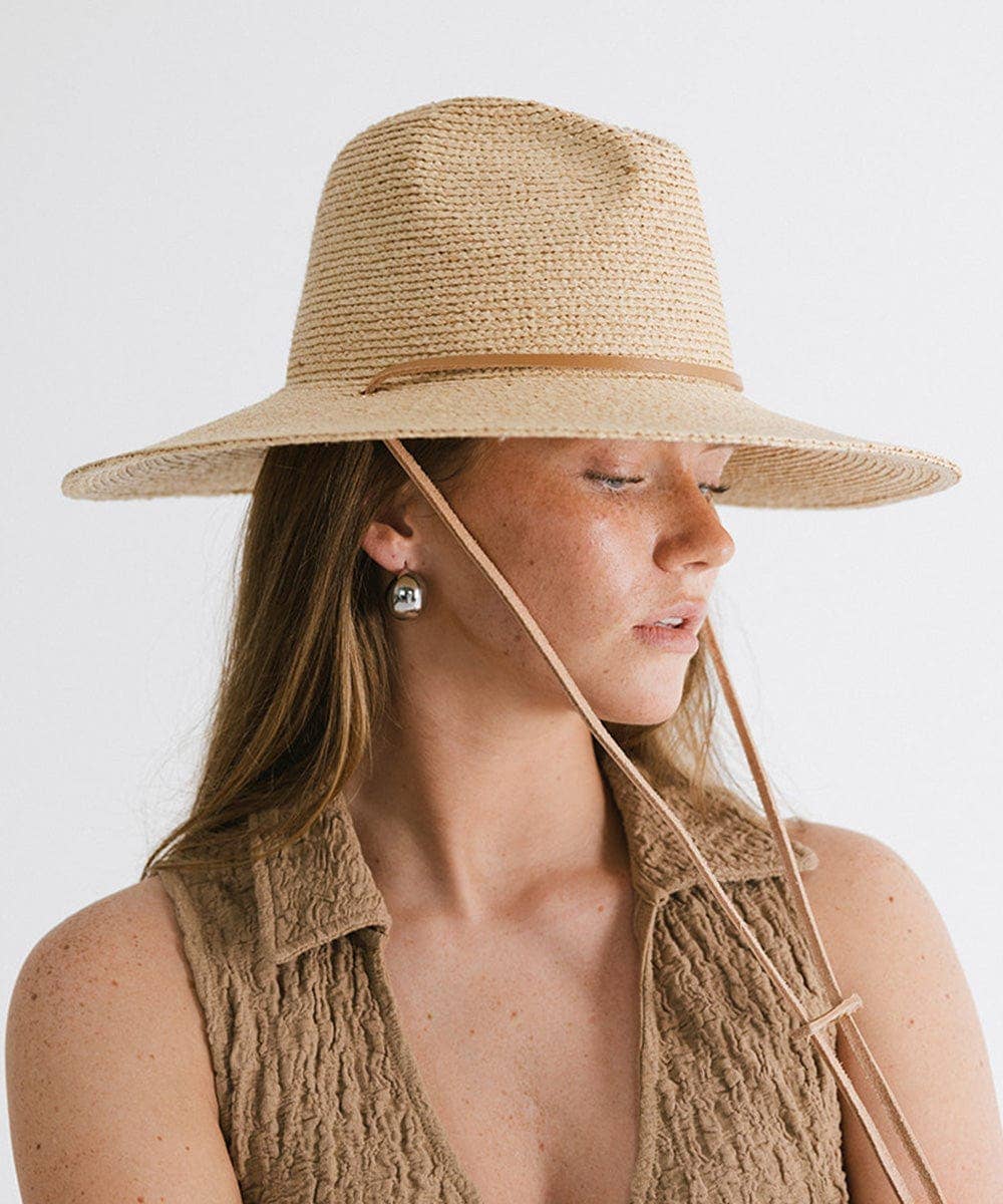 Ozzy Packable Straw Sun Hat: Natural / S/M 57
