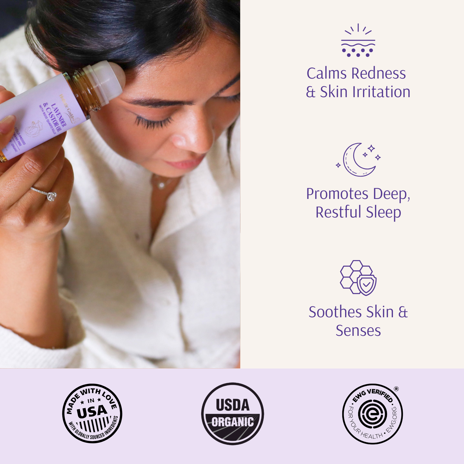 Organic Castor Oil Roll-on With Lavender