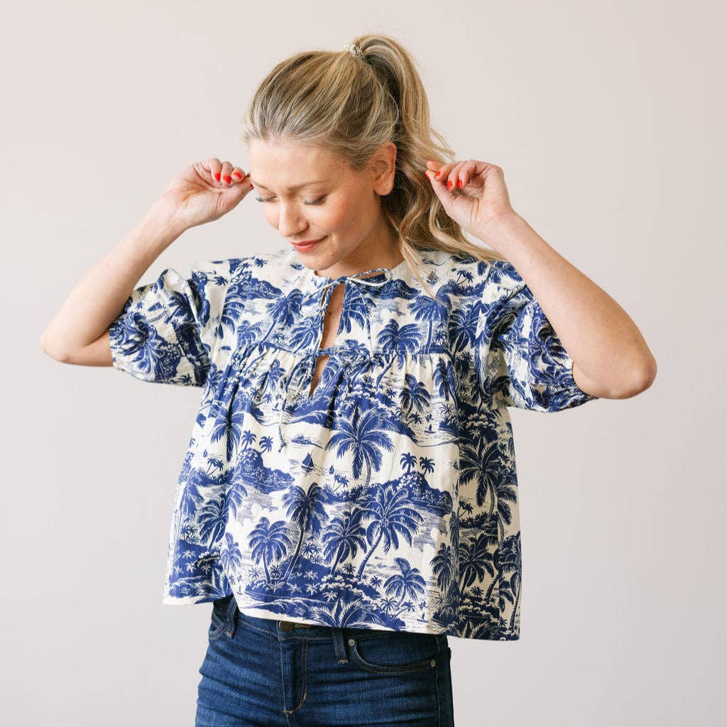 Tropical Toile Mira Top: S