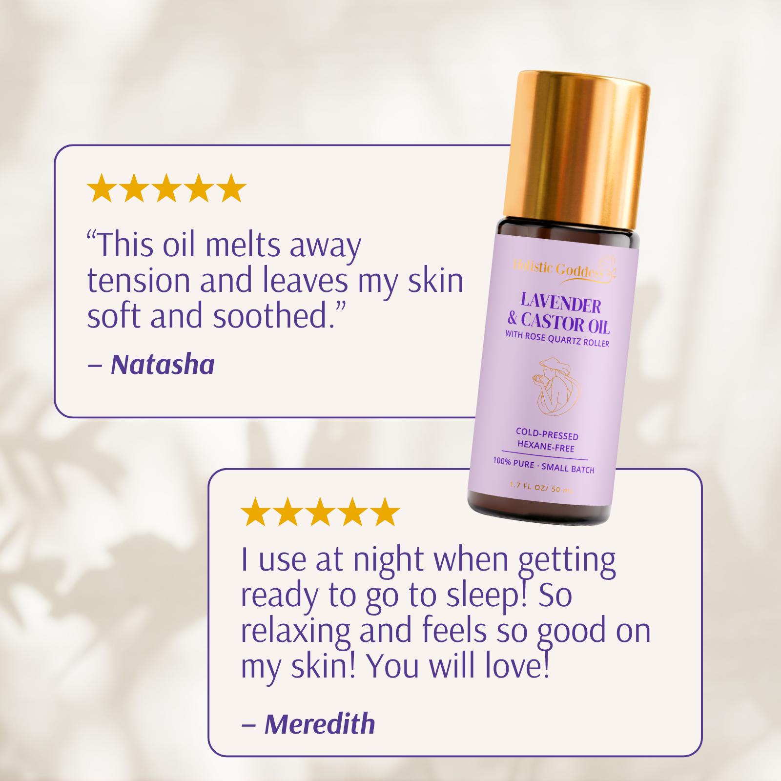 Organic Castor Oil Roll-on With Lavender