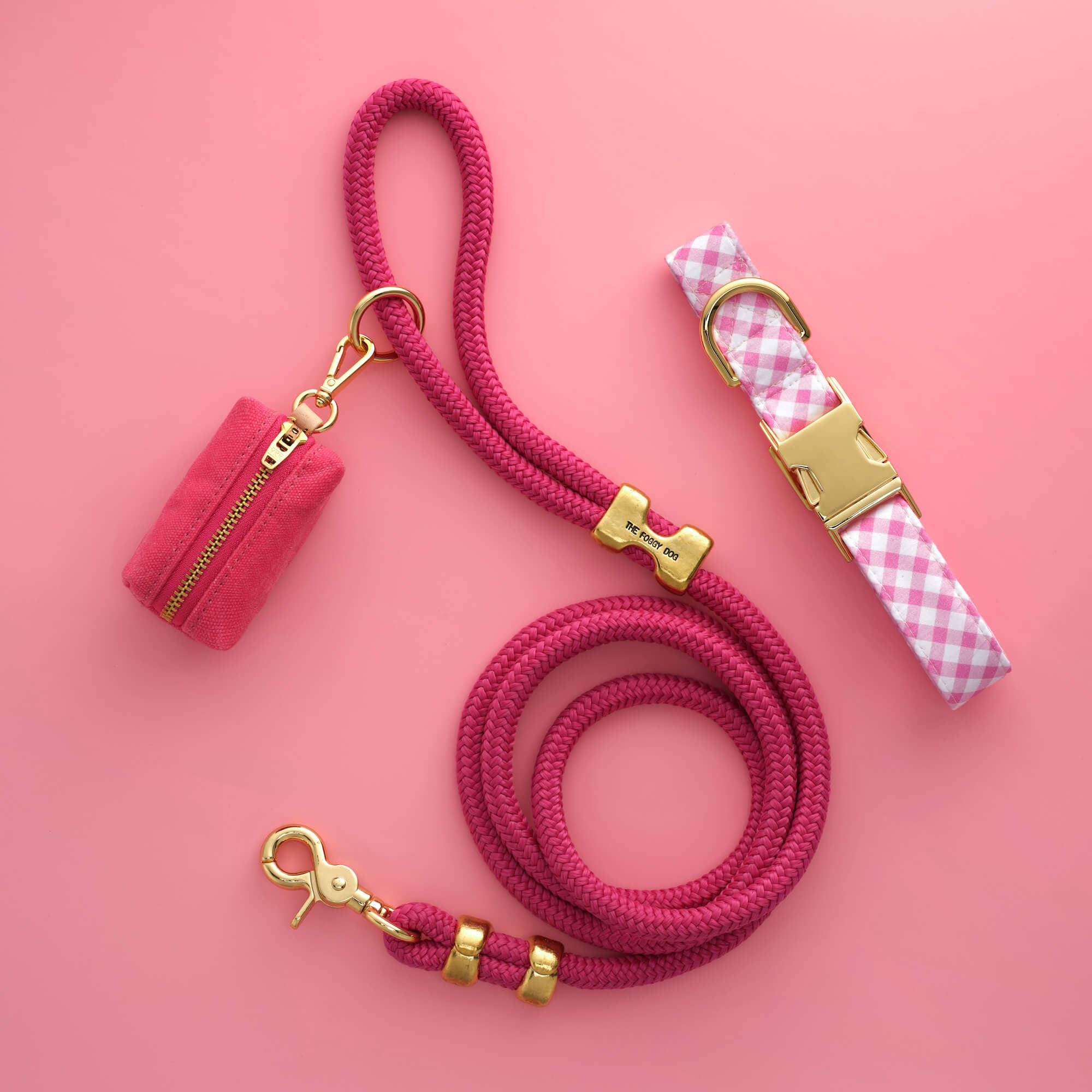 Hot Pink Marine Rope Dog Leash: Standard 5 feet