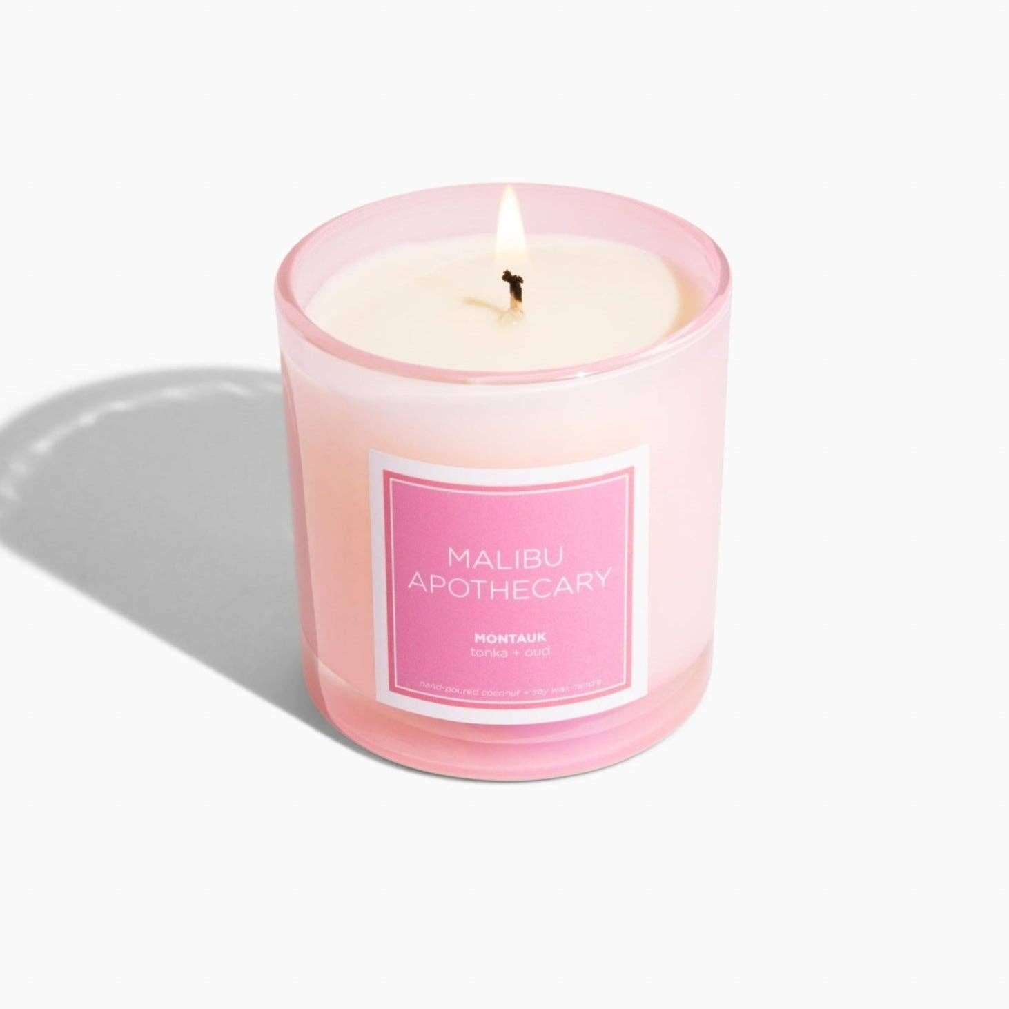 Iridescent Pink Candle: MONTAUK
