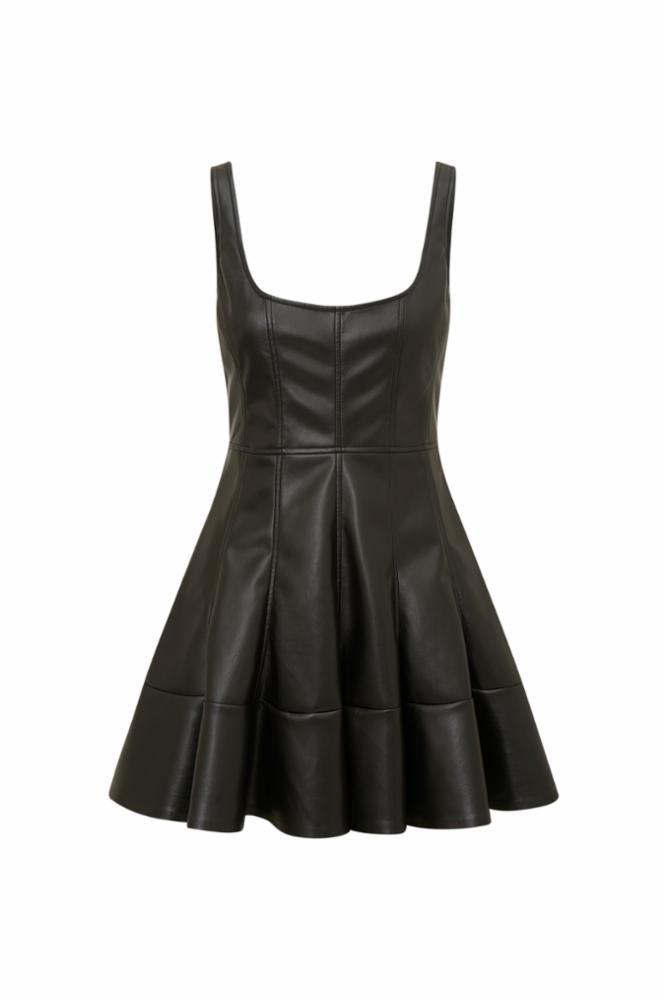 LoveShackFancy Fauber Dress in Black