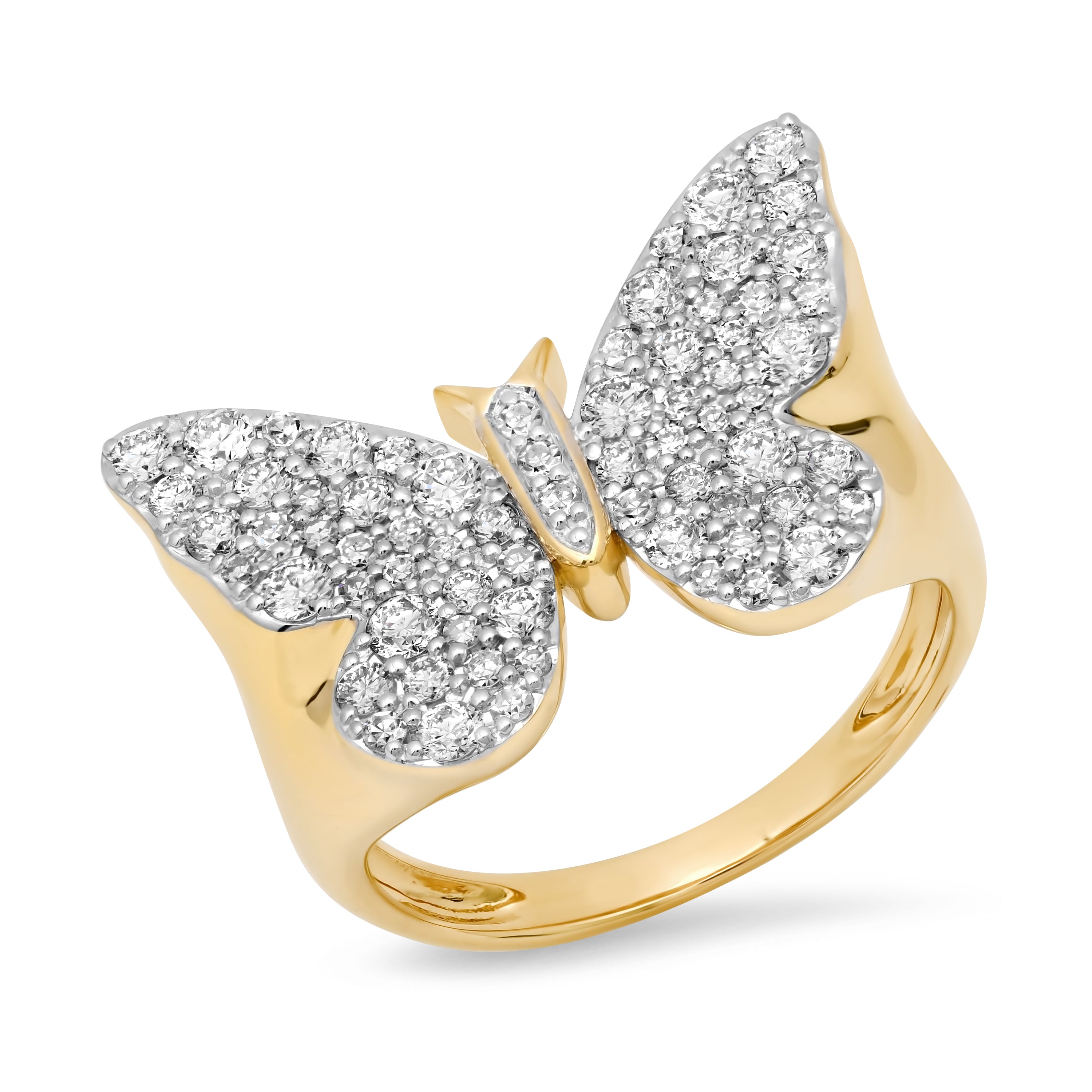 Eriness Diamond Butterly Signet Ring