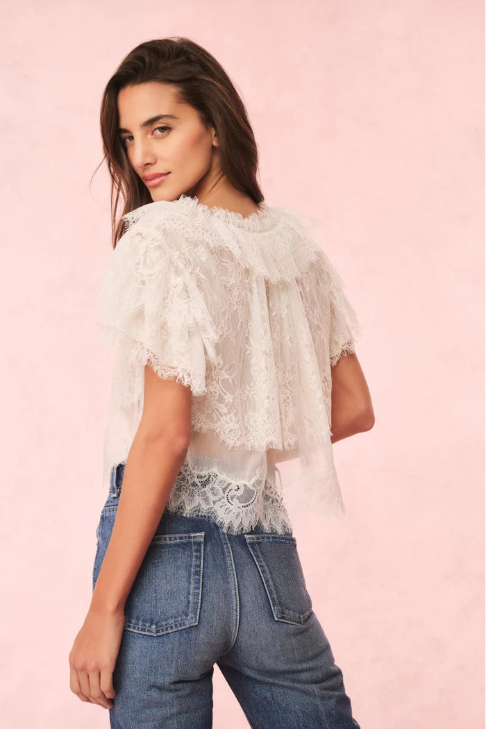 Vienne Lace Chiffon Top
