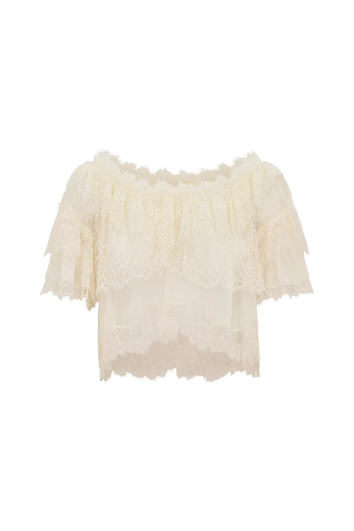 Vienne Lace Chiffon Top