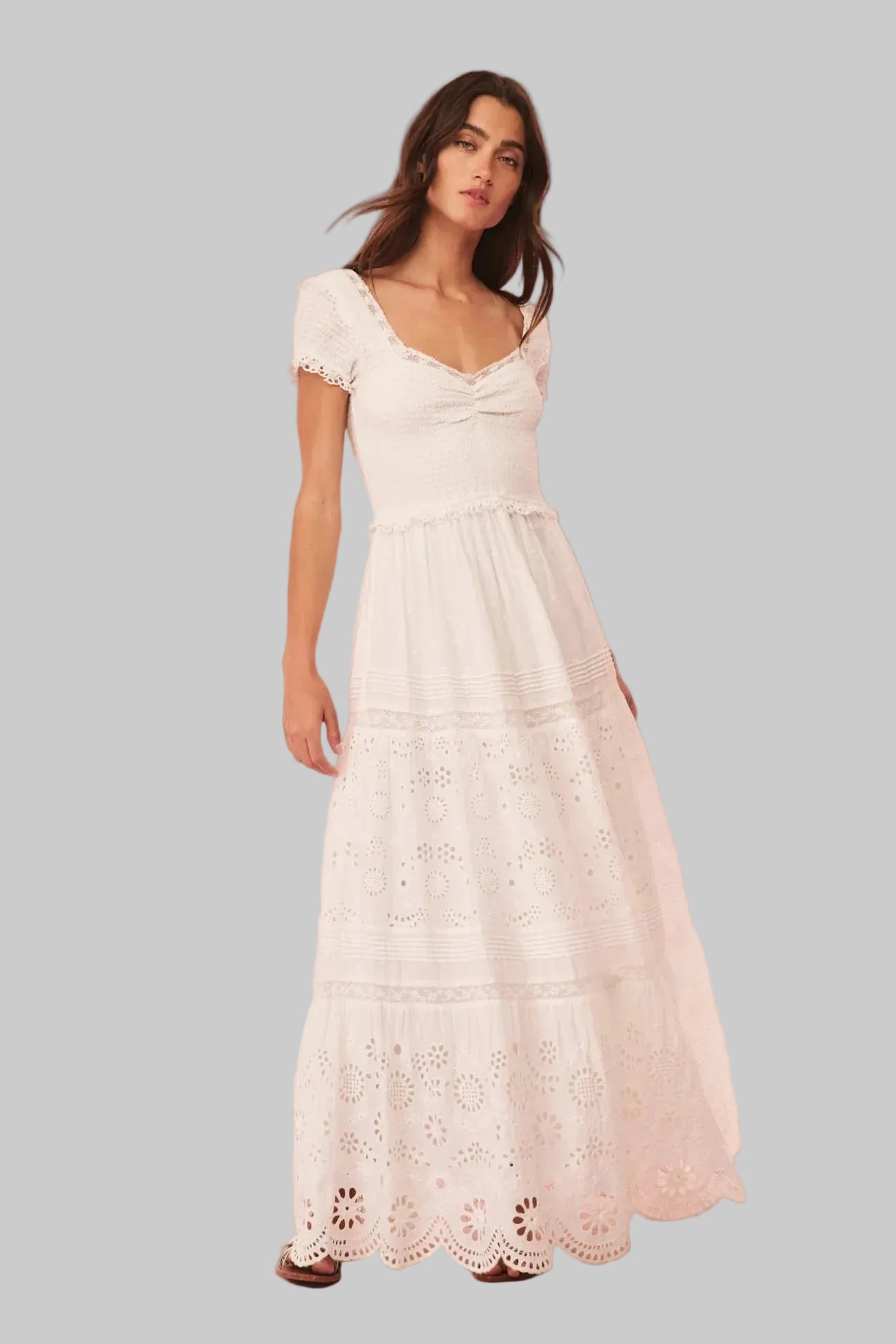Bisolet Eyelet Lace Maxi Dress