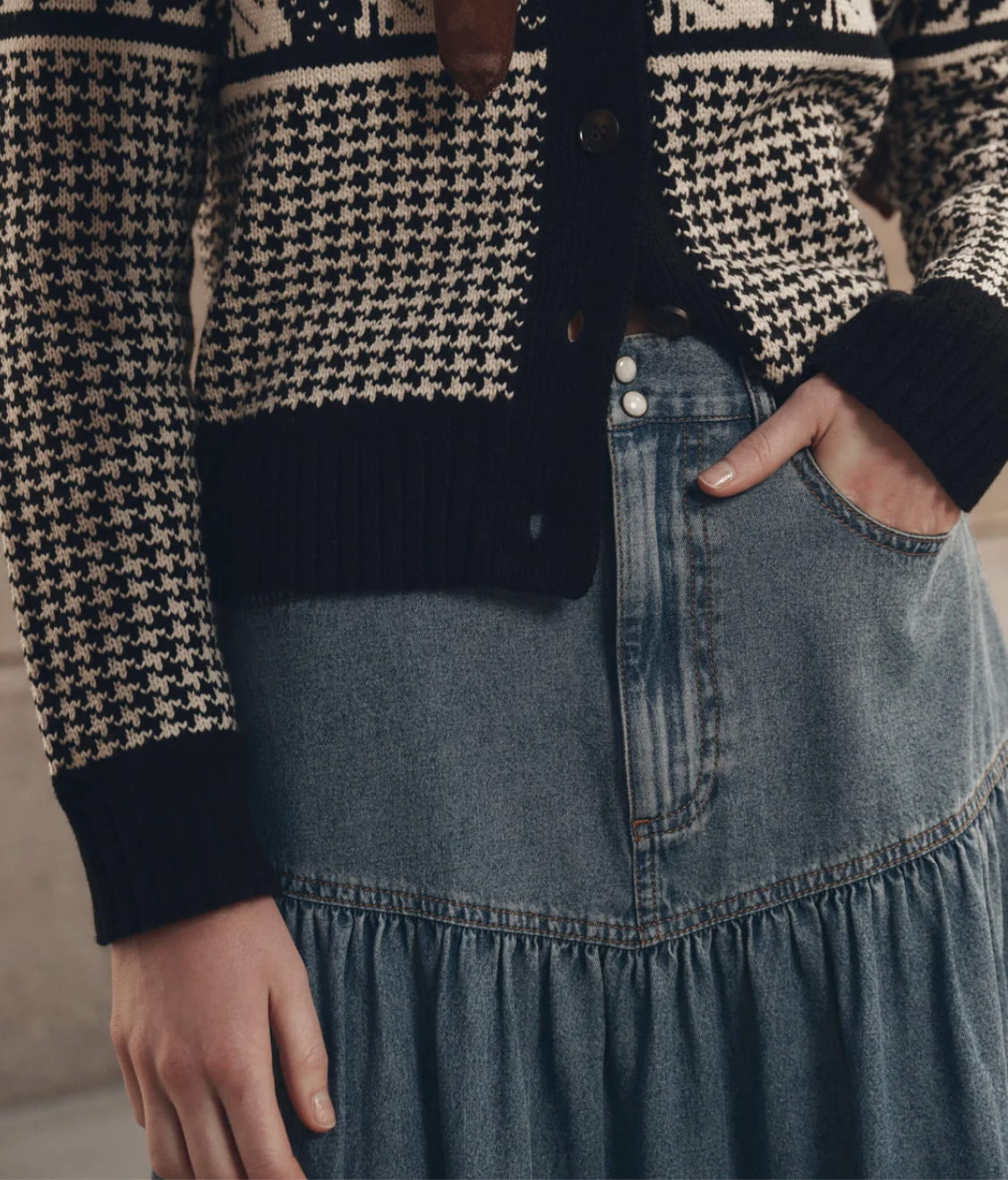 The Great. The Western Yoke Skirt