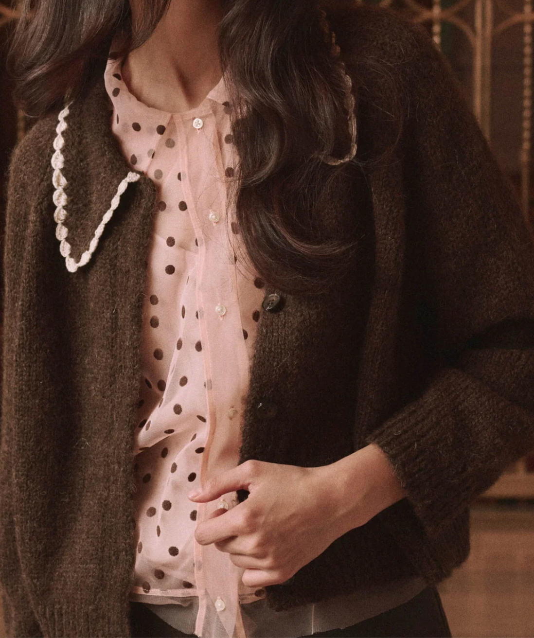 The Crochet Collar Cardigan