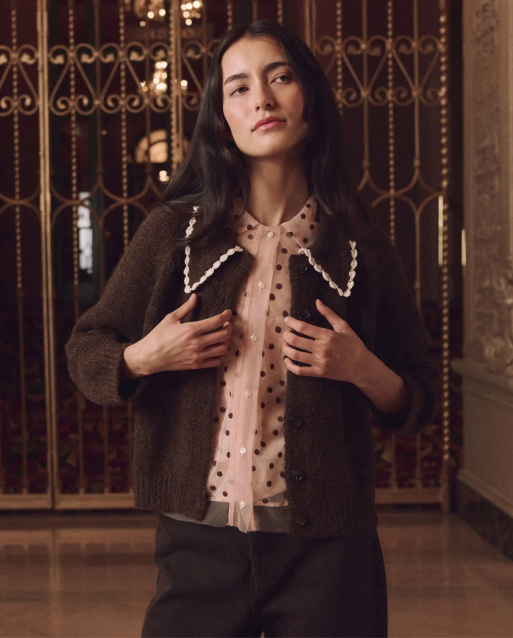 The Crochet Collar Cardigan