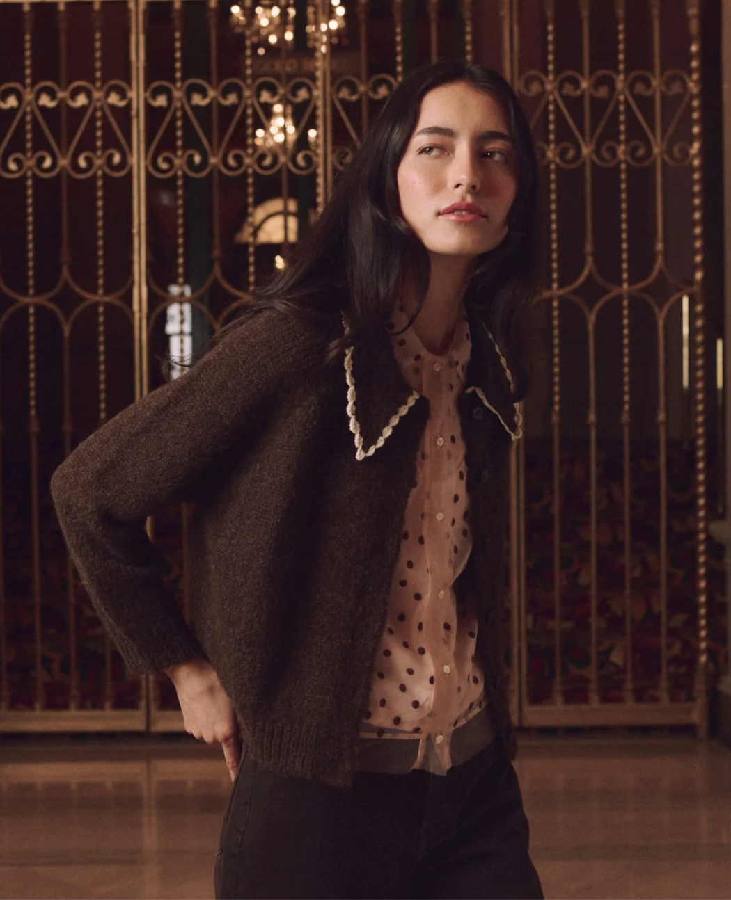 The Crochet Collar Cardigan