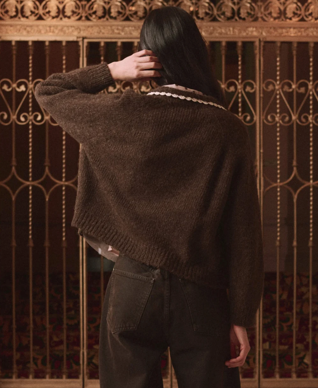 The Crochet Collar Cardigan