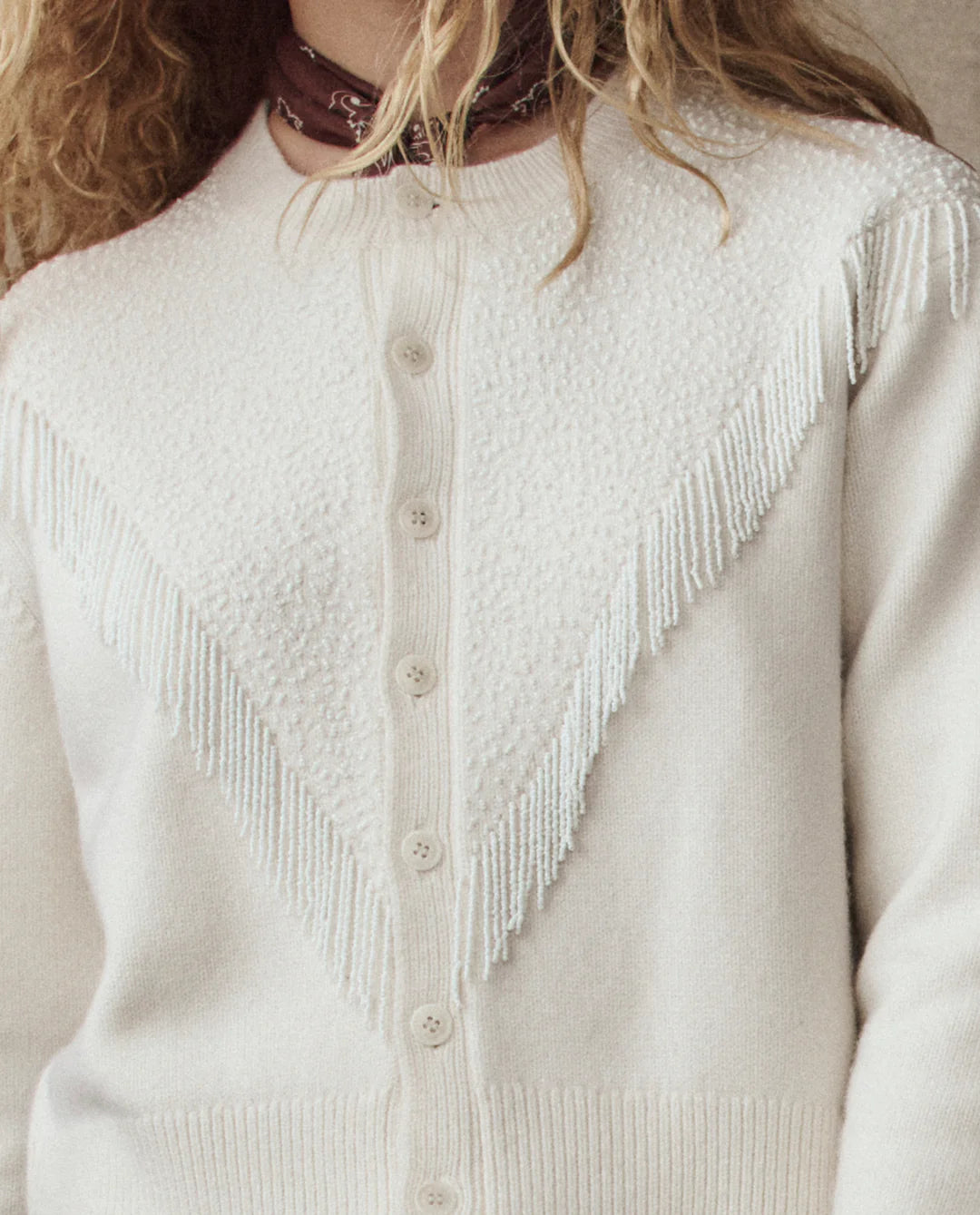 THE BEADED FRINGE CARDIGAN
