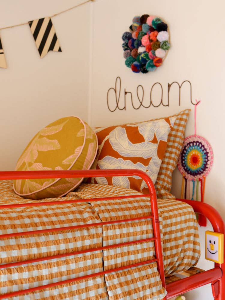 Honey Blue Seersucker Quilt Cover: Queen