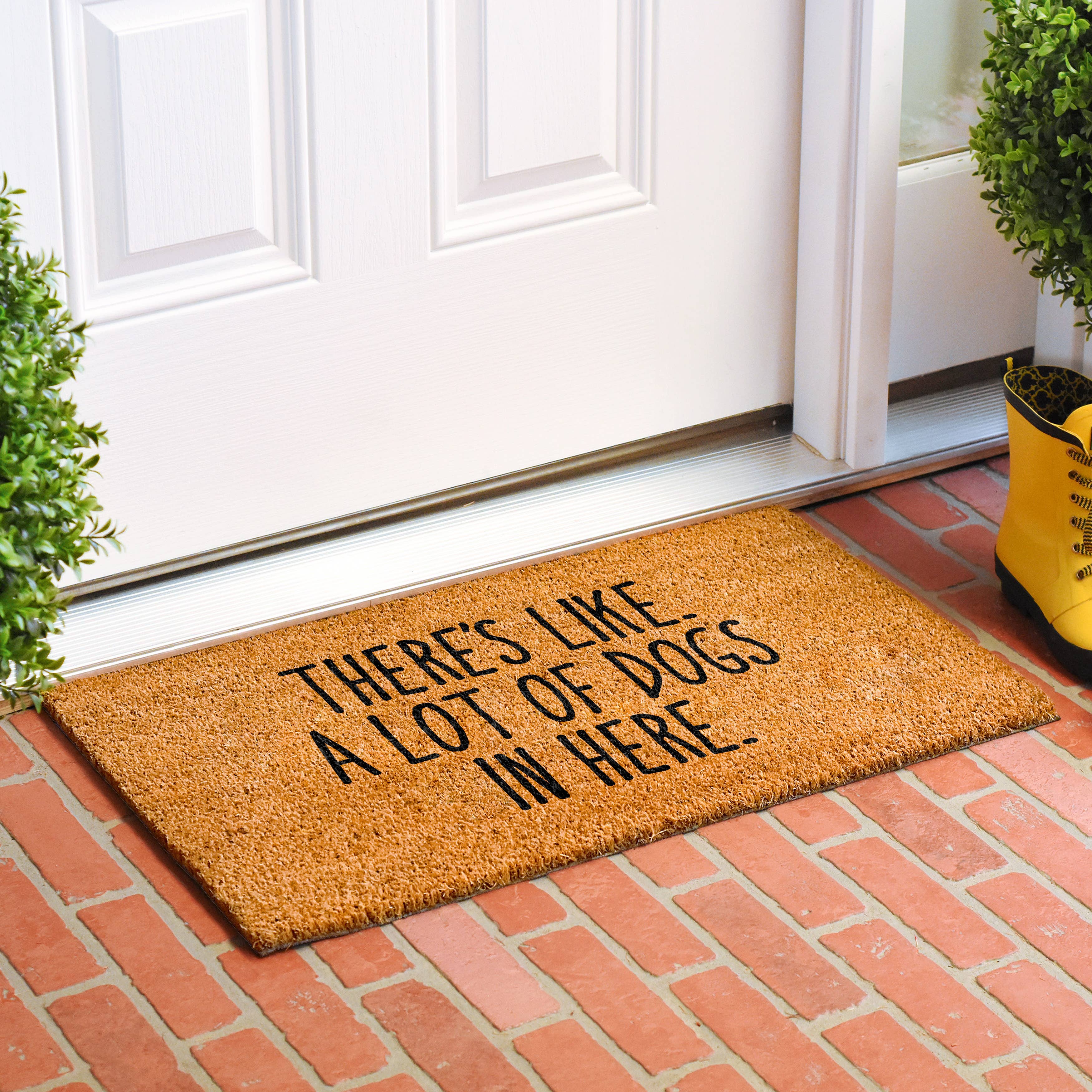 There's like a lot of dogs here Pet Doormat: 17'' x 29''