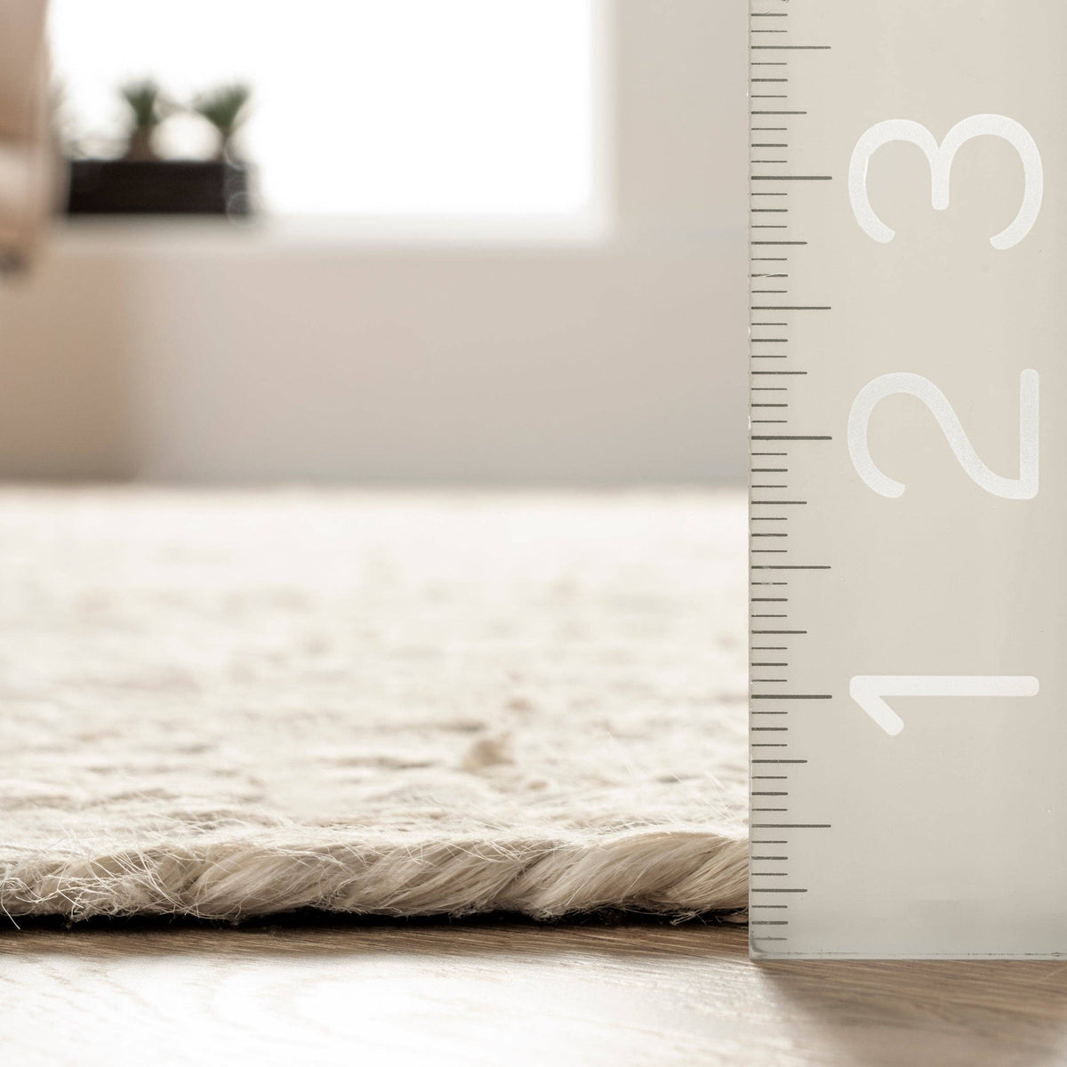 Rigo Hand Woven Farmhouse Jute Area Rug: Natural / Rectangle / 8' X 10'