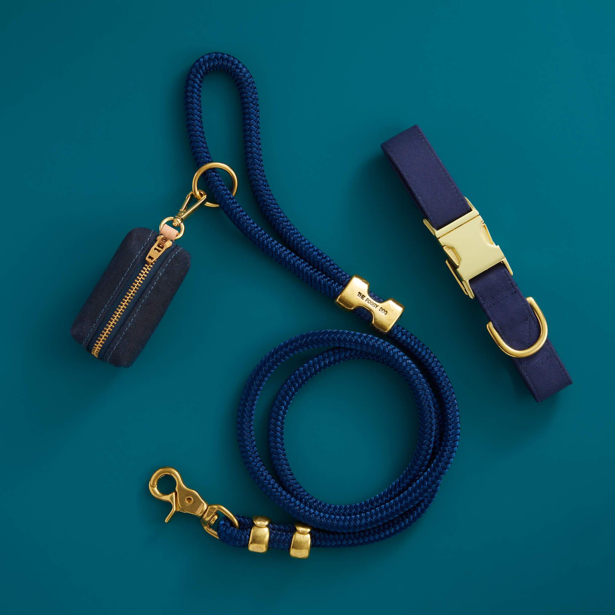 Ocean Dog Collar: S / Gold