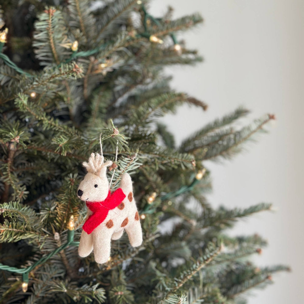 Felt Ornament - Christmas Reindeer: Brown
