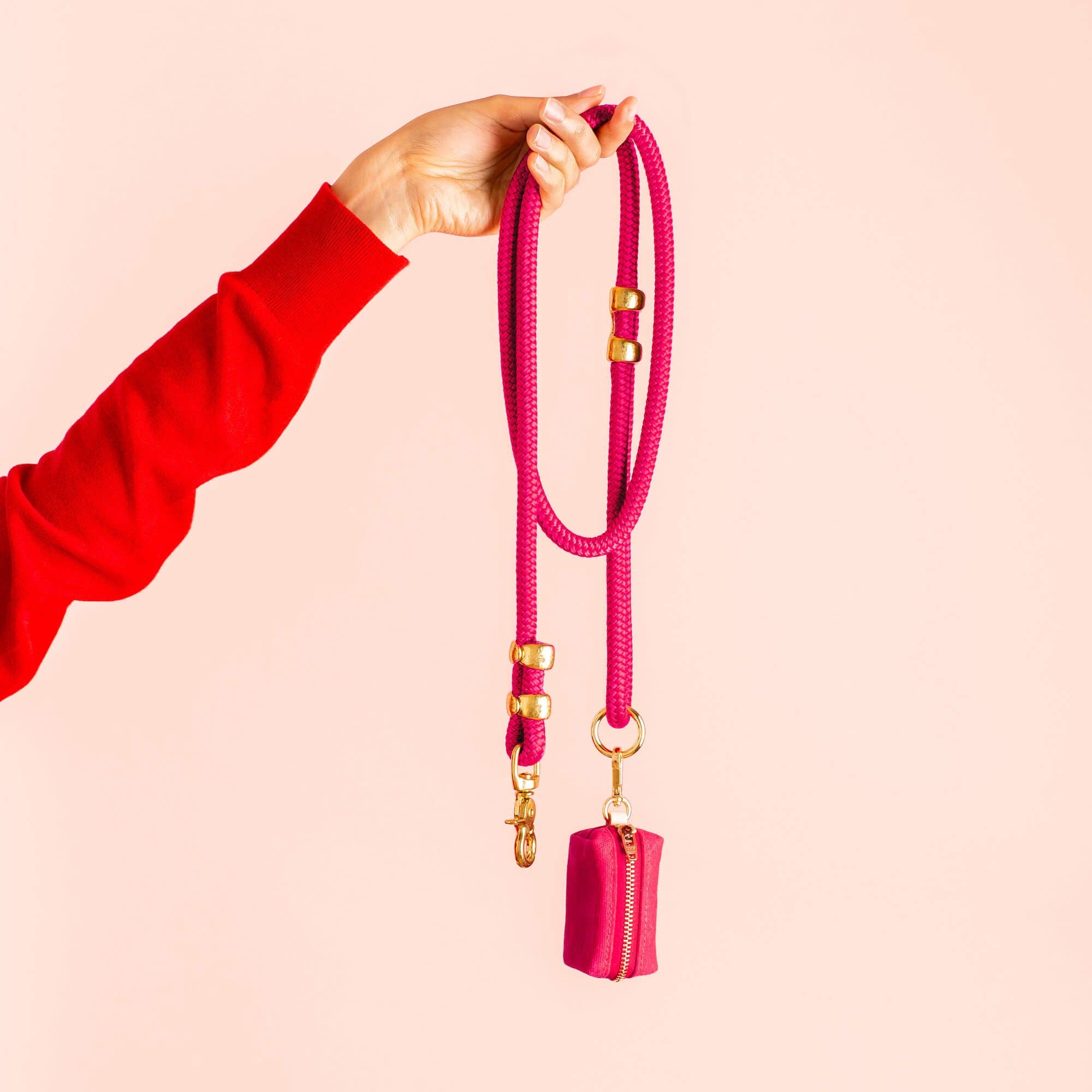 Hot Pink Marine Rope Dog Leash: Standard 5 feet