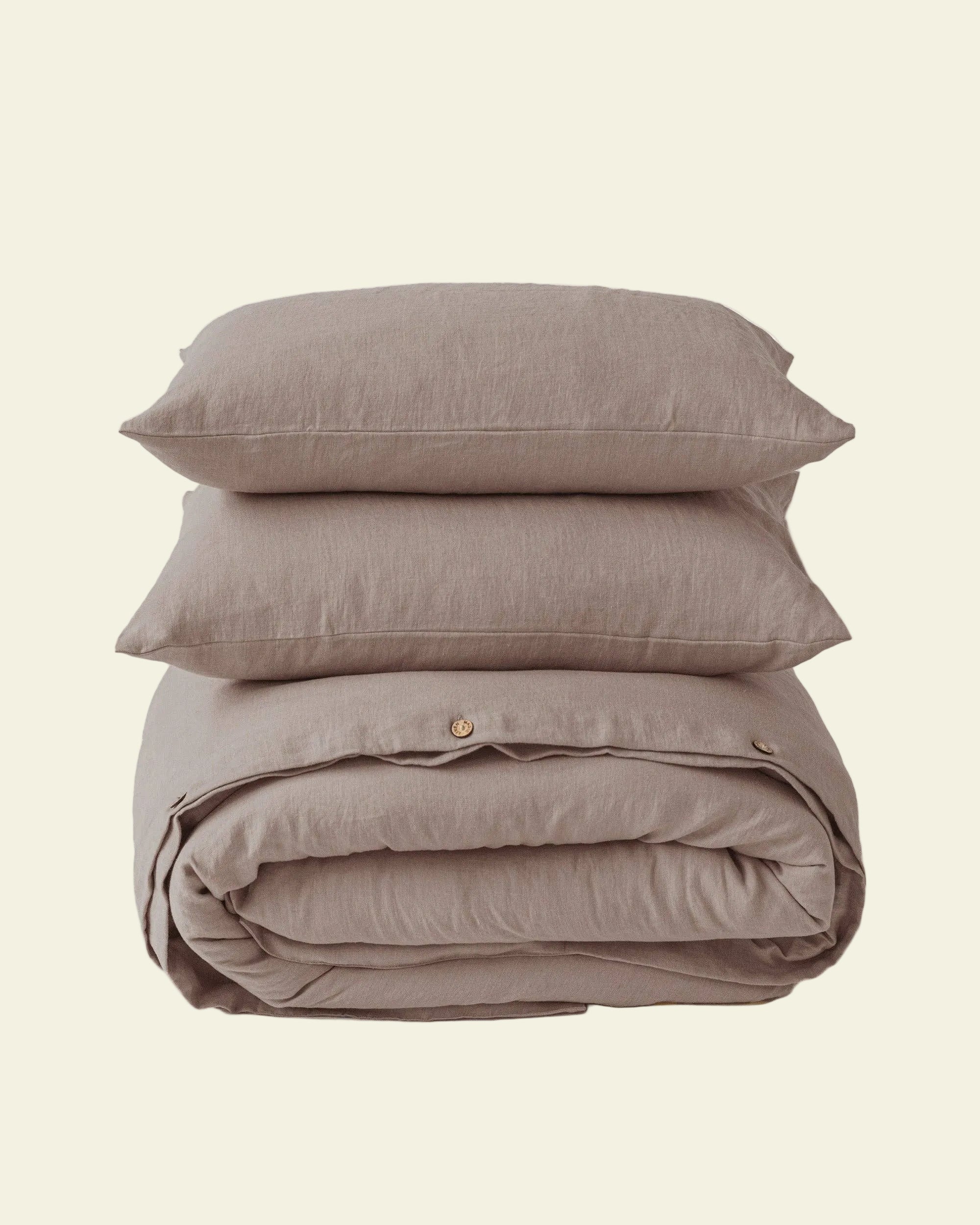 Mocha Linen Duvet Cover set King