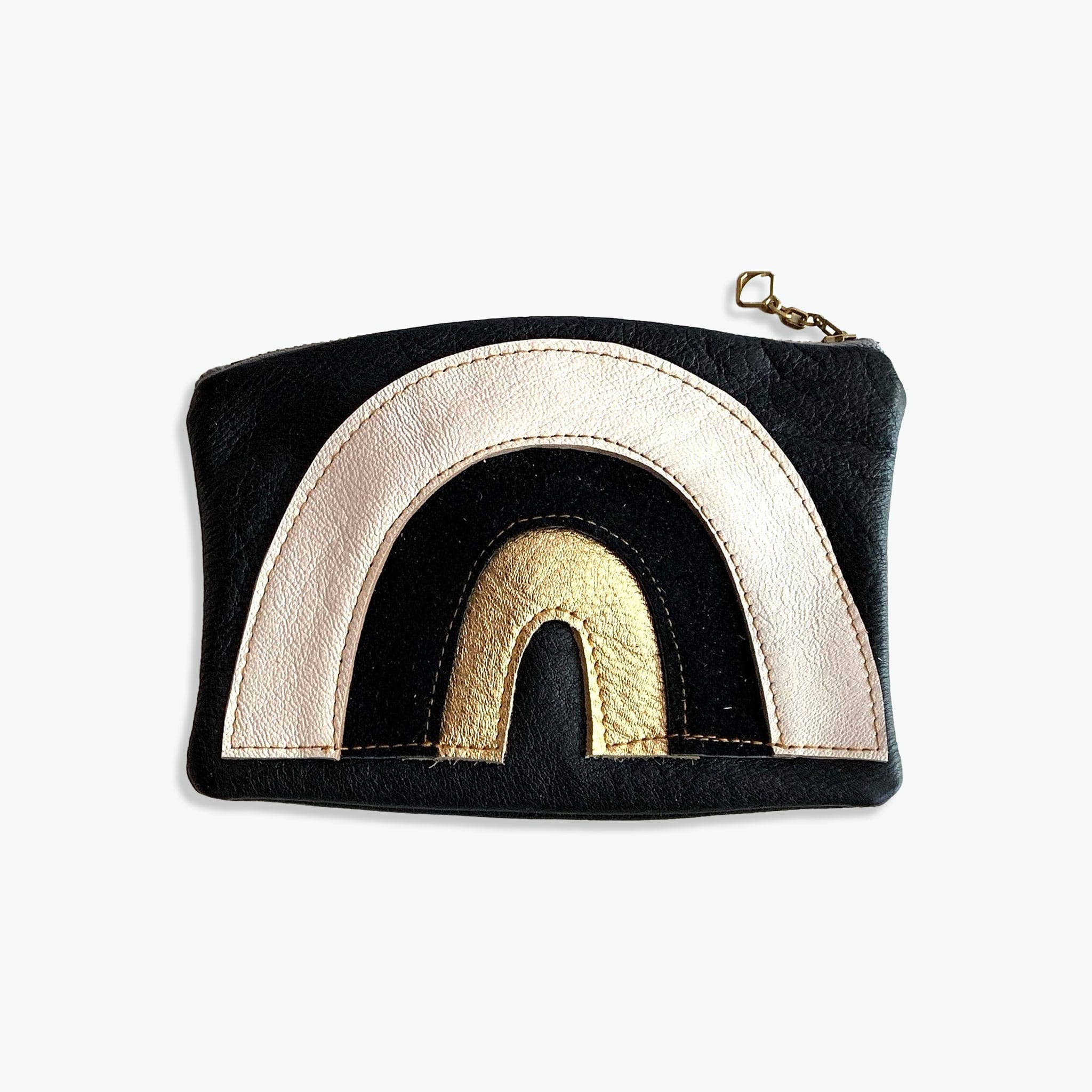 Rainbow pouch - whiteblackgold