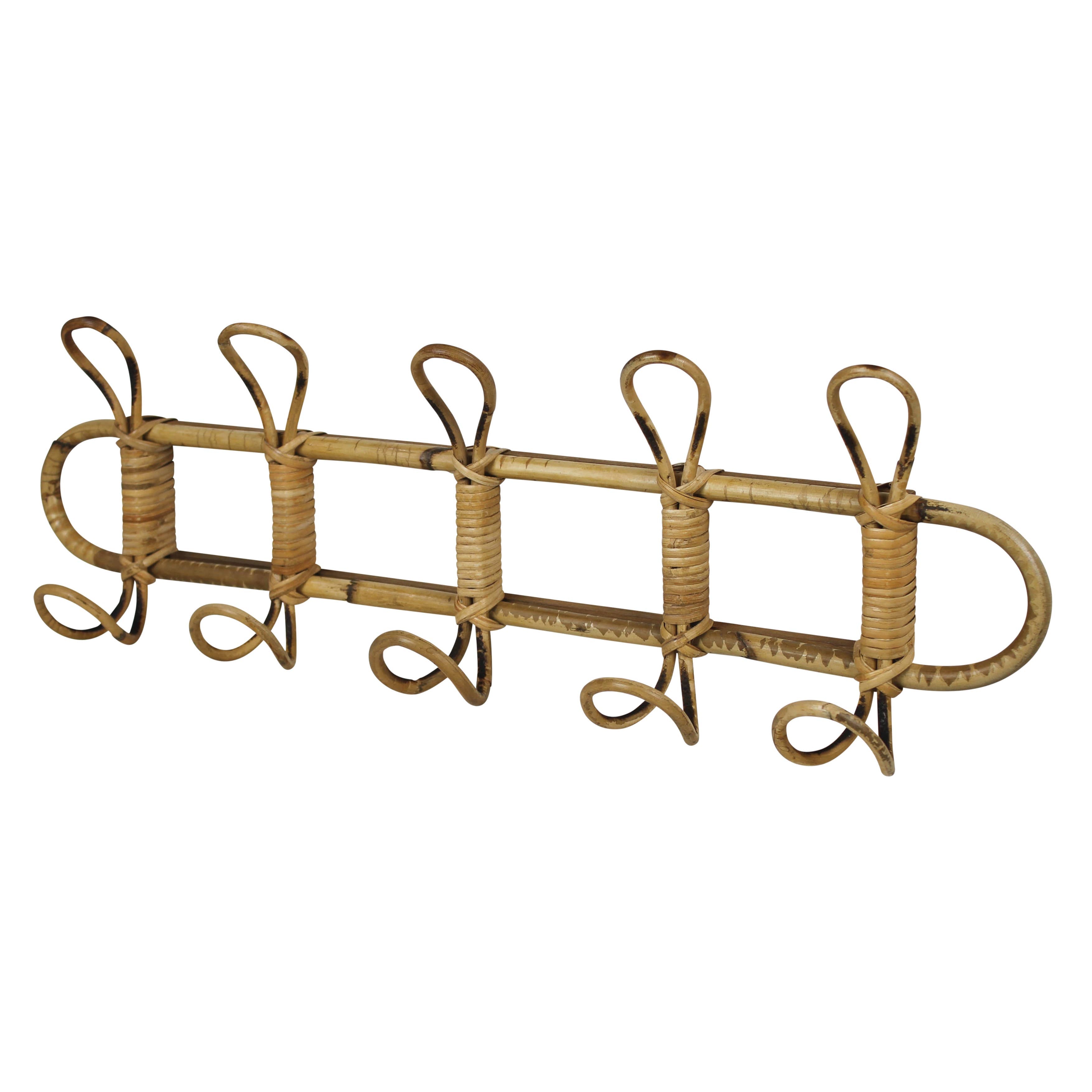 Cairo Wall Hook, Rattan  - 5 Hook