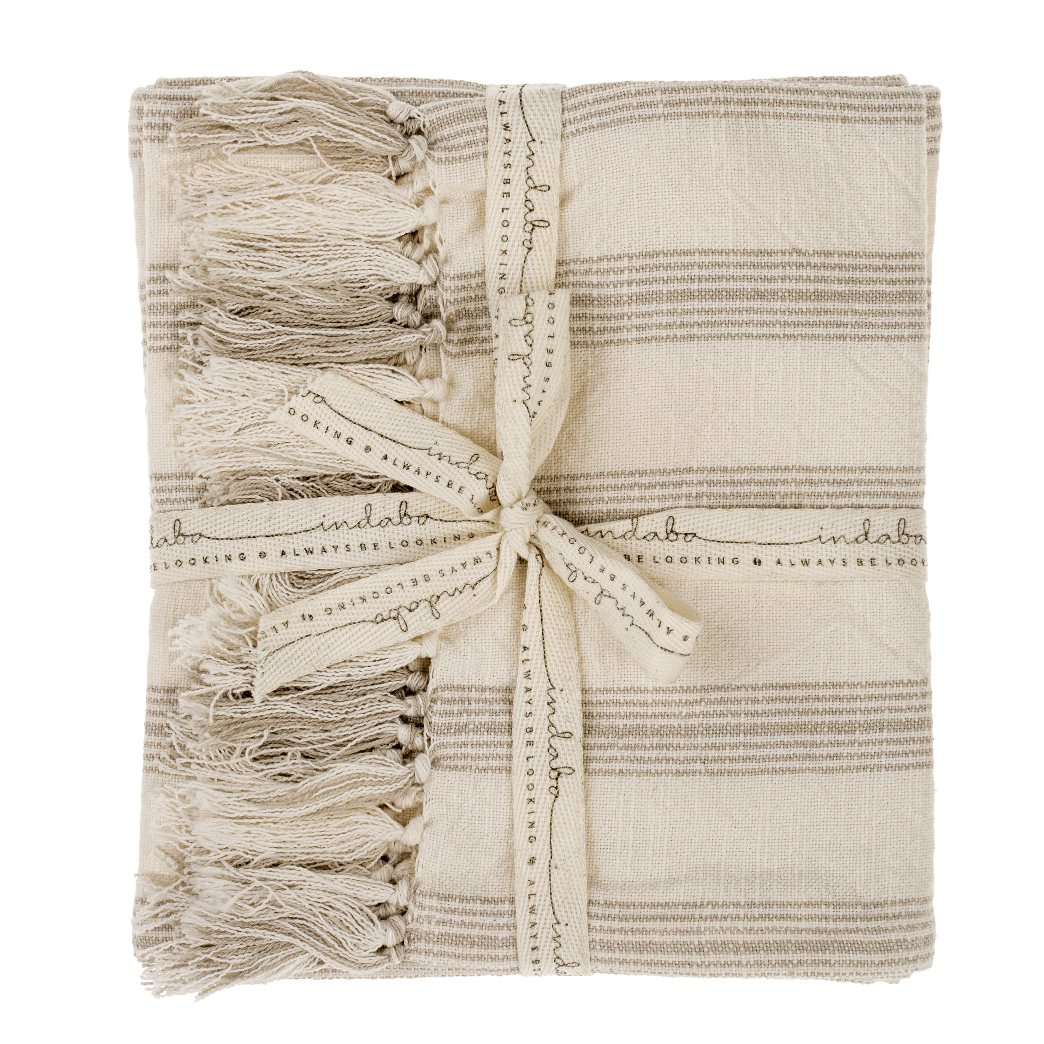 French Stripe Hammam Bath Towel, Warm Sand