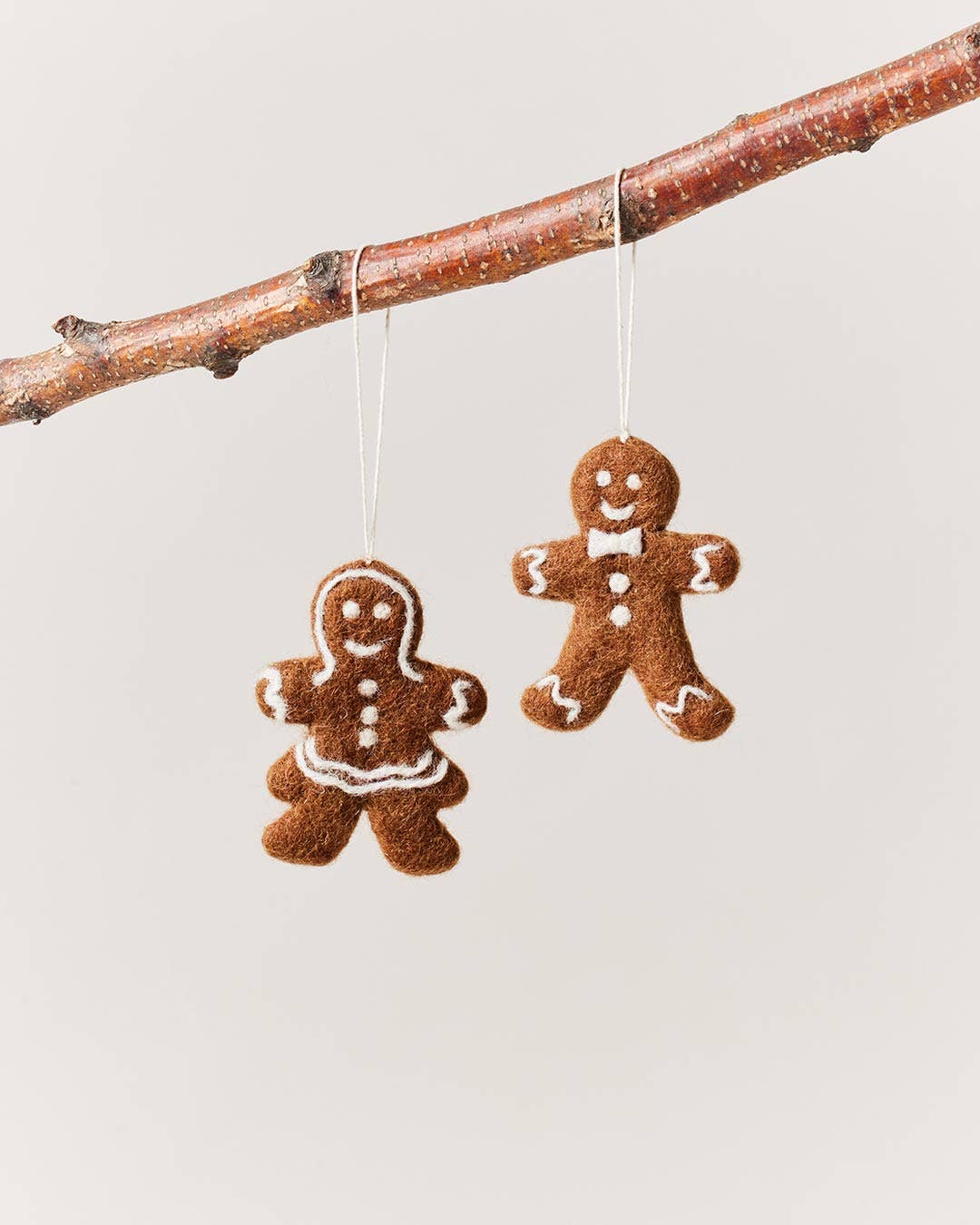 Felted Gingerbread Ornament: Gentleman