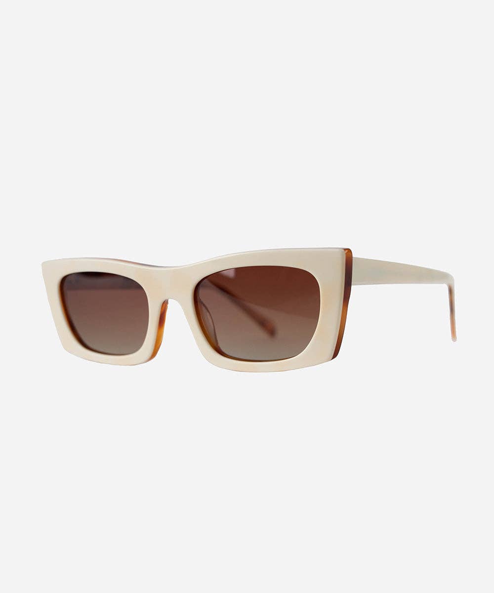 Jackie Rectangle Sunglasses: Black