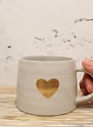 Gold Heart Mug L