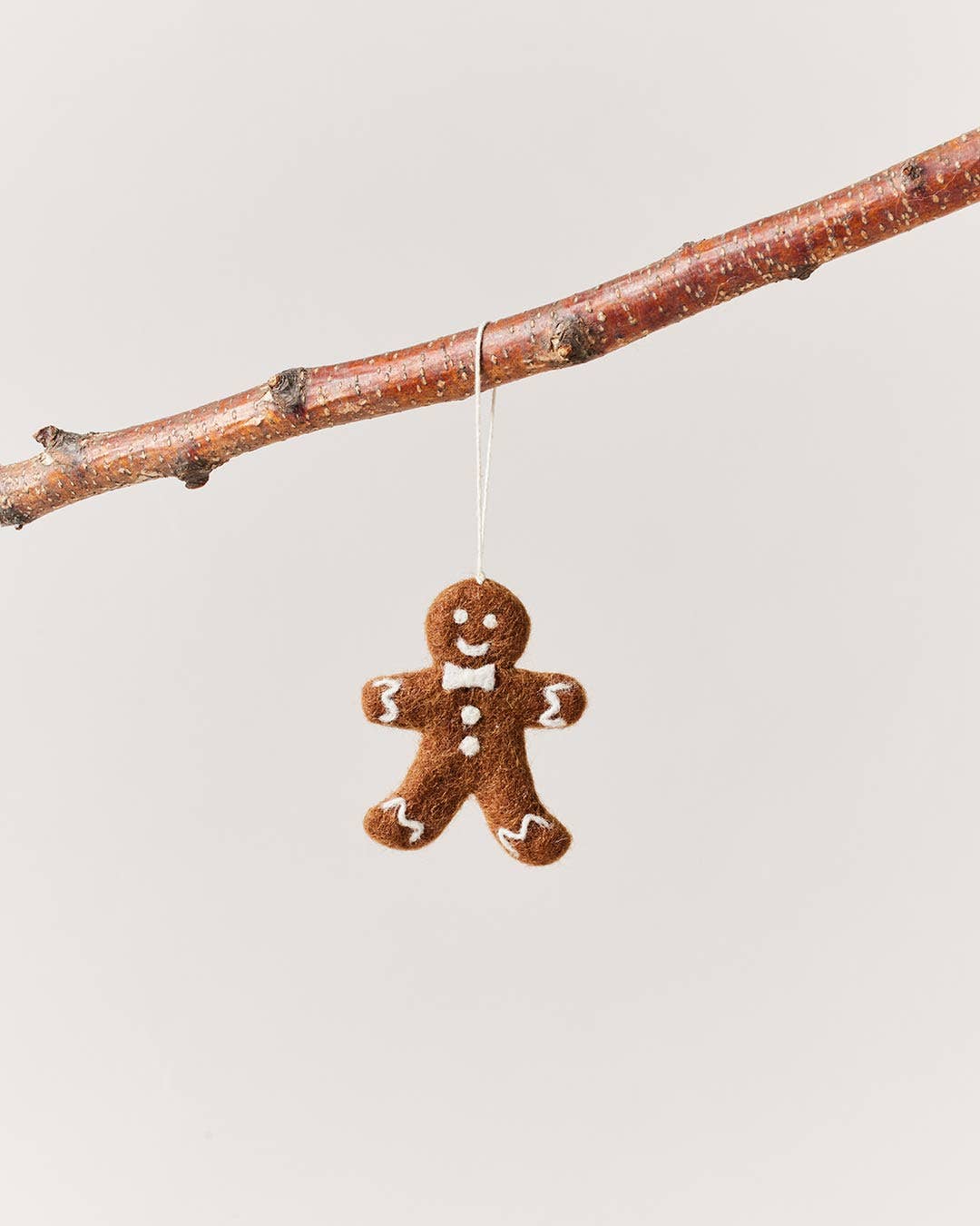 Felted Gingerbread Ornament: Gentleman