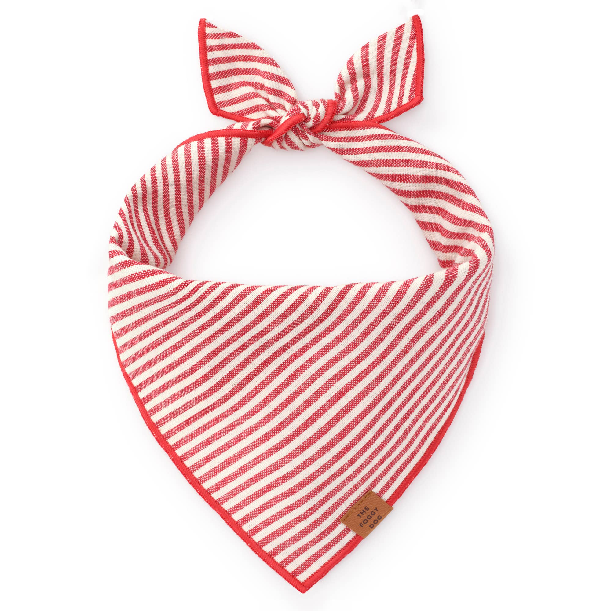 Red Stripe Dog Bandana: Small